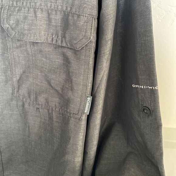 Columbia Men’s Long Sleeve Shirt Gray Omni-Wick Lightweight Performance Size L - Picture 4 of 10